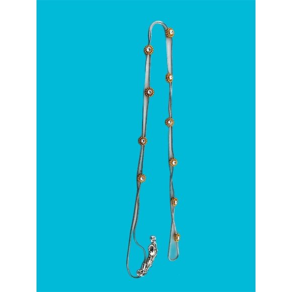 Brighton Twinkle Long Silver Plated Crystal 44” Necklace. - Picture 6 of 8